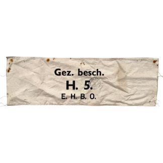Original WWII Dutch Luchtbescherming EHBO 'Gezinsbescherming' armband Voorburg