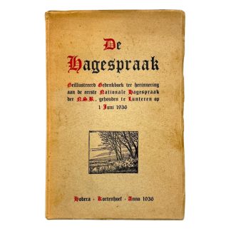 Original WWII Dutch NSB commemorative book 'De Hagespraak' 1936