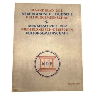 Original WWII Dutch collaboration magazine Maandblad der Nederlandsch-Duitsche Kultuurgemeenschap (december 1943)