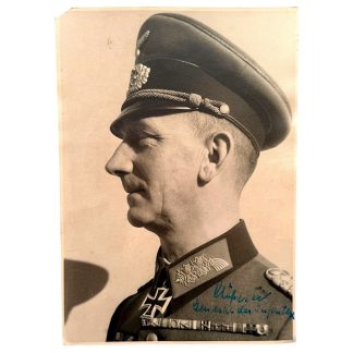 Original WWII German Erich-Heinrich Clößner photo with autograph/signature