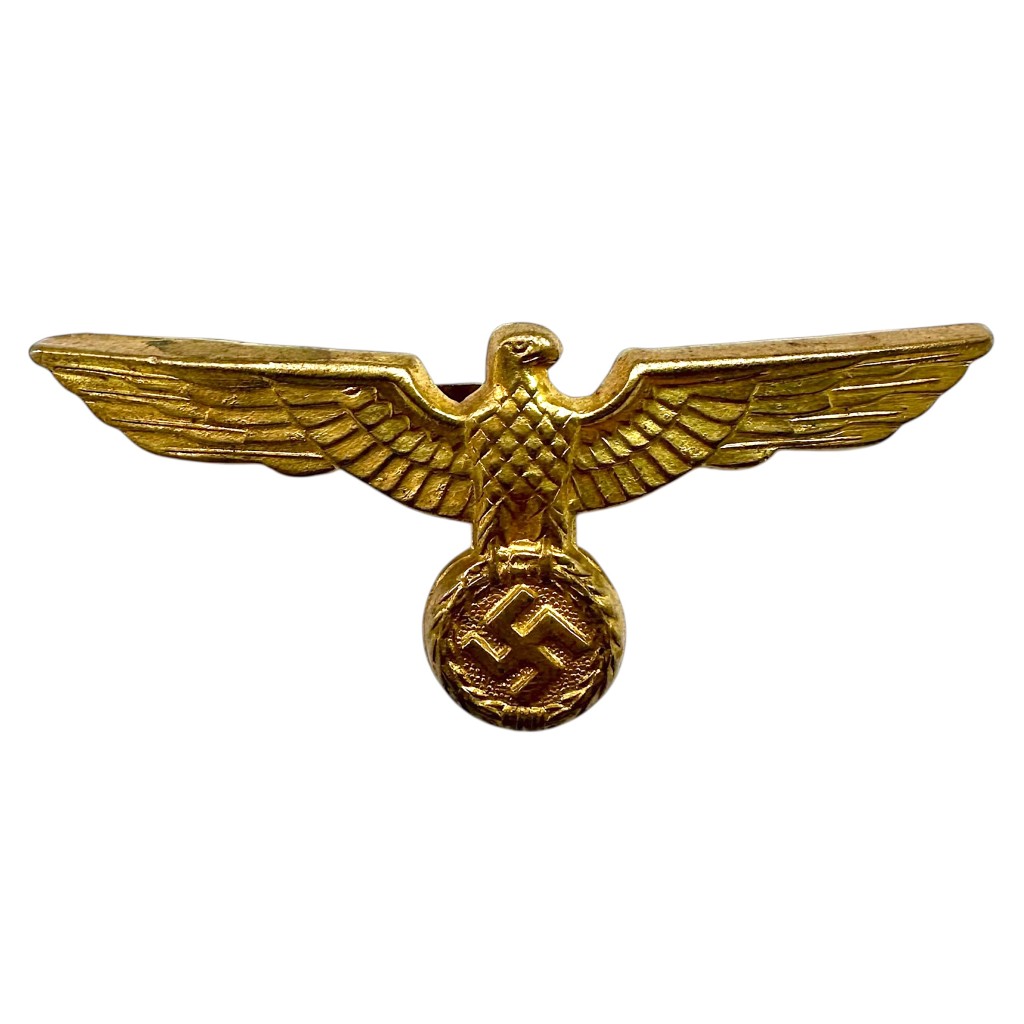 Original WWII German Kriegsmarine metal visor cap eagle