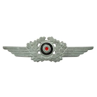 Original WWII German Luftwaffe metal visor cap cockade