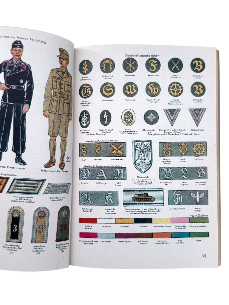 Original WWII German booklet 'Du und Dein Heer' insignia
