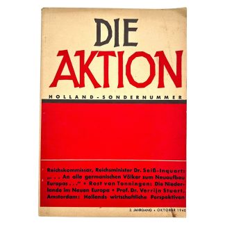 Original WWII German brochure 'Die Aktion – Holland - Sondernummer'