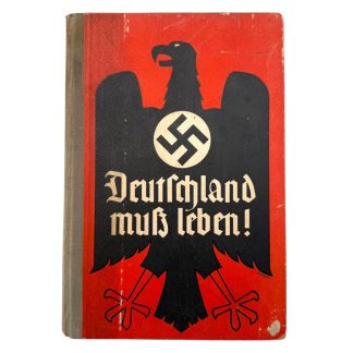 Original WWII German propaganda book 'Deutschland muß leben!' Hitlerjugend Bann 935 in Den Haag