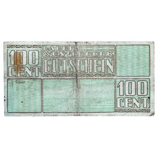 Original WWII Dutch ‘Durchgangslager’ Westerbork banknote
