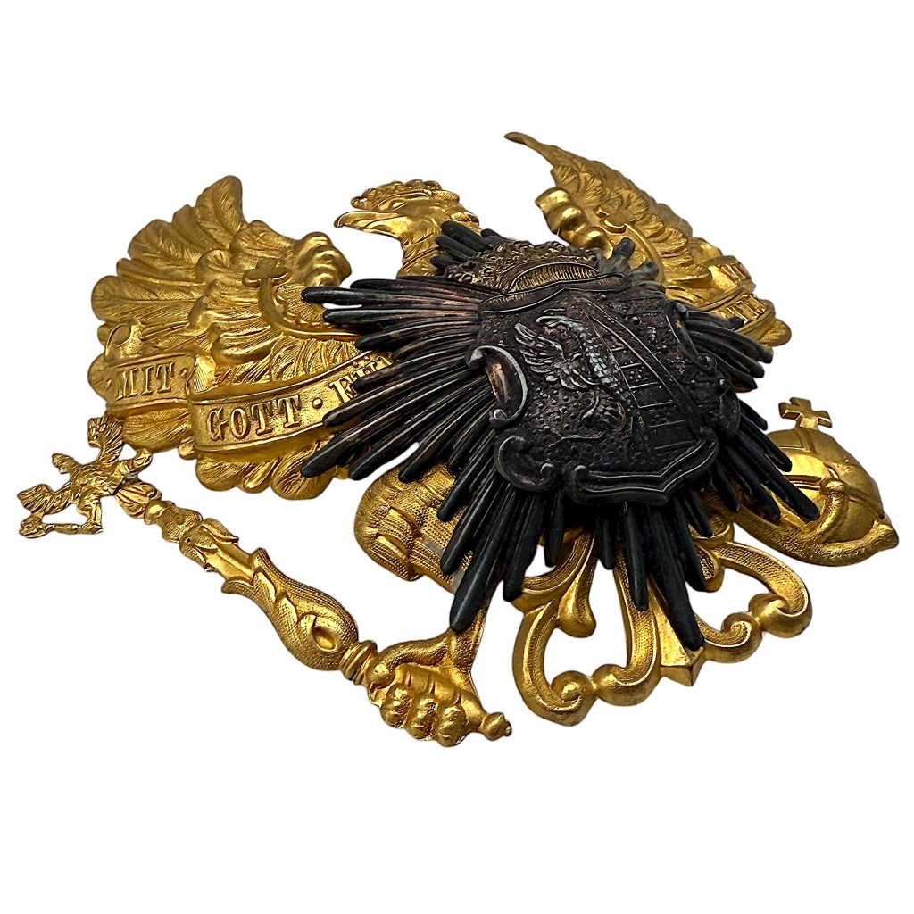 Original WW1 German/Prussian Pickelhaube helmet plate - Image 4