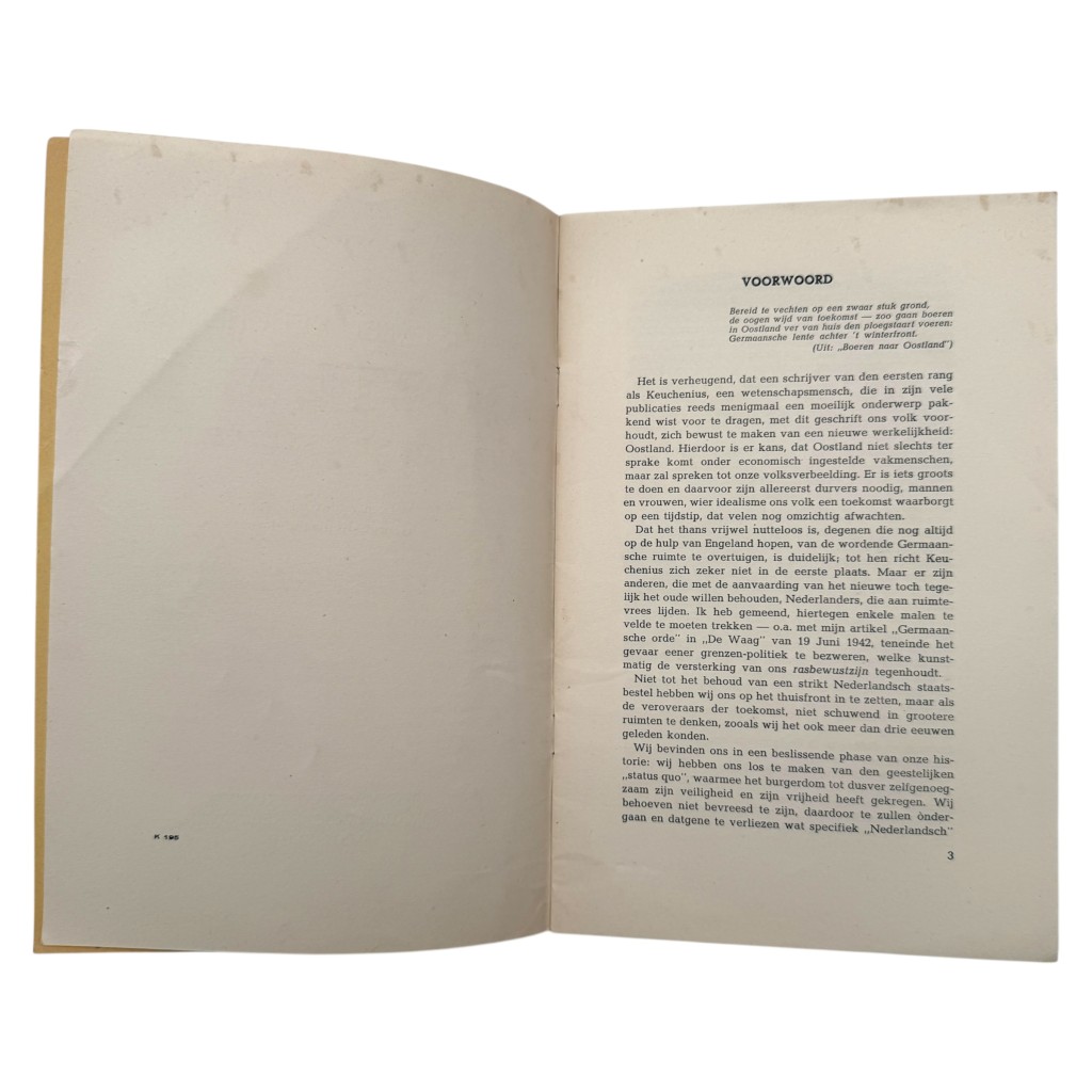 Original WWII Dutch collaboration brochure Oostland als Lotsbestemming - Pieter Emiel Keuchenius - Image 3