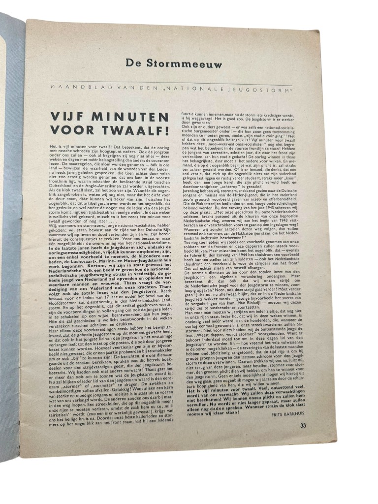 Original WWII Dutch Nationale Jeugdstorm 'De Stormmeeuw' magazine - Image 3