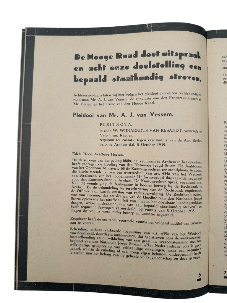 Original 1936 Dutch Nationale Jeugdstorm 'De Stormmeeuw' magazine - Image 5