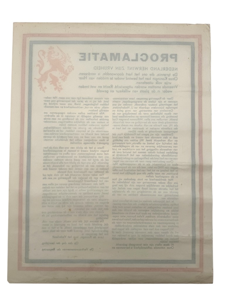 Original WWII Dutch proclamation liberation poster - Image 4