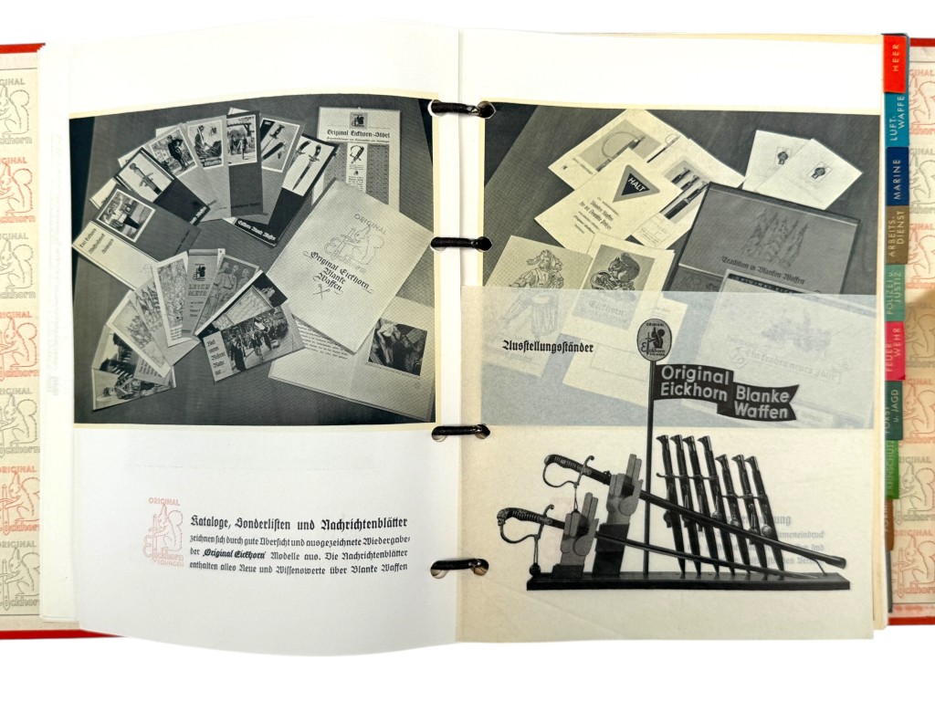 Original WWII German Eickhorn Kundendienst service binder - Image 12