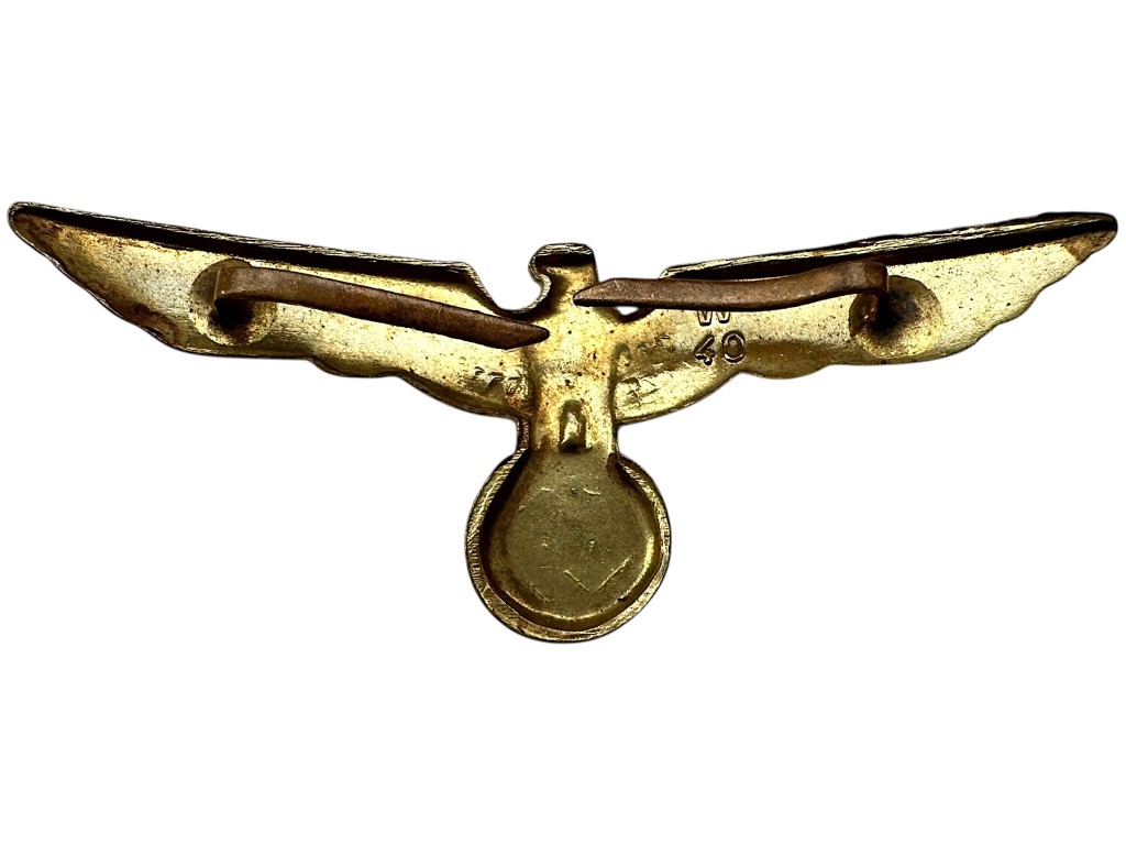 Original WWII German Kriegsmarine metal visor cap eagle - Image 2