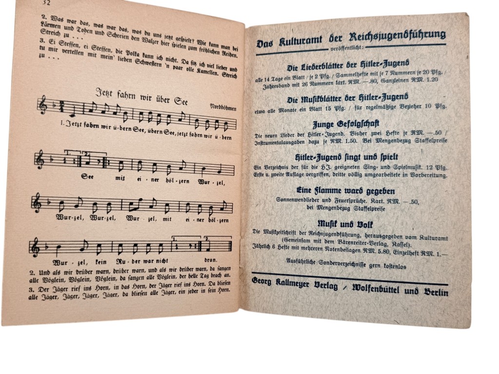 Original 1936 German HJ 'Lieder für die Landjugend' song booklet - Image 7