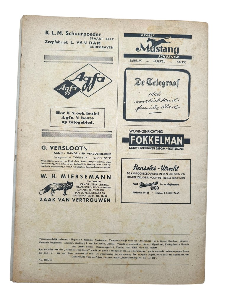 Original WWII Dutch Nationale Jeugdstorm 'De Stormmeeuw' magazine - Image 22