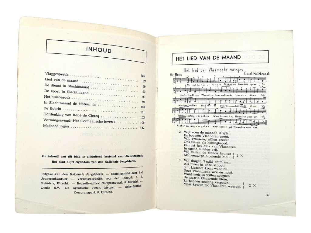 Original WWII Dutch Nationale Jeugdstorm service regulation booklet - Image 3