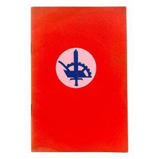 Originele Verdinaso-Nederland collaboratiebrochure uit 1939 met oranje omslag en blauw embleem; zeldzaam historisch document voor verzamelaars van collaboratiebrochures, Verdinaso-memorabilia en vooroorlogse politieke drukwerken.