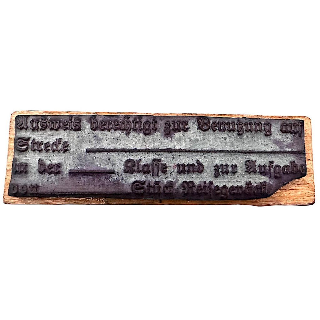 Original WWII German 'Ausweis' stamp