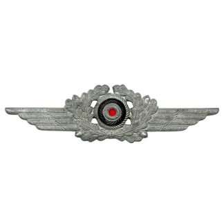 Original WWII German Luftwaffe metal visor cap cockade