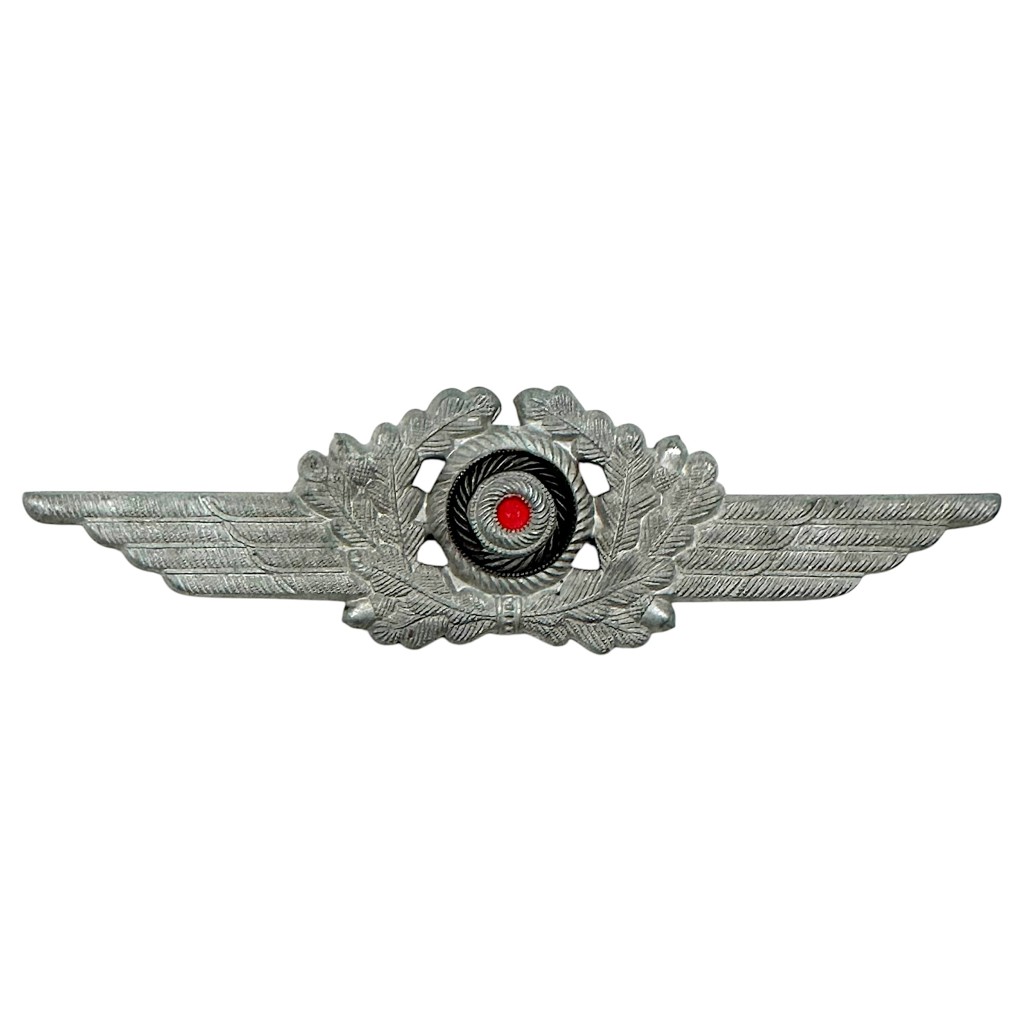 Original WWII German Luftwaffe metal visor cap cockade