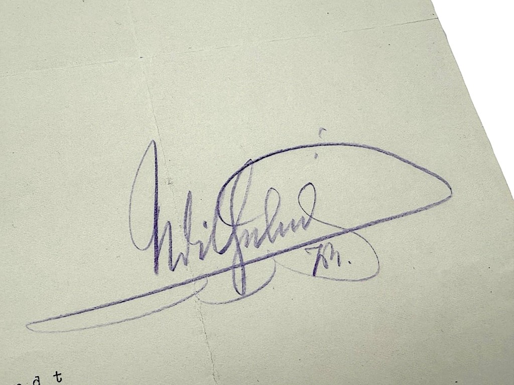 Original 1939 Kaiser Wilhelm II hand signed letter – Huis Doorn