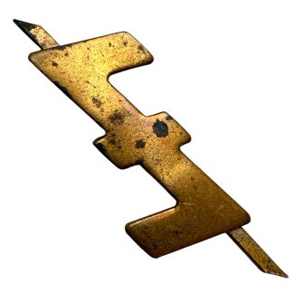 Original Dutch NSB Wolfsangel cap insignia World War II, historical collaboration artifact