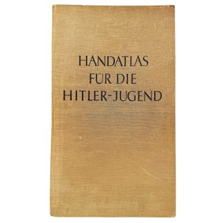 Original 1939 Handatlas für die Hitler-Jugend, WWII German Hitler Youth atlas with detailed fold-out maps of Europe, Germany and the world, historical Nazi-era cartography, collectors item, Volk und Reich Verlag Berlin.
