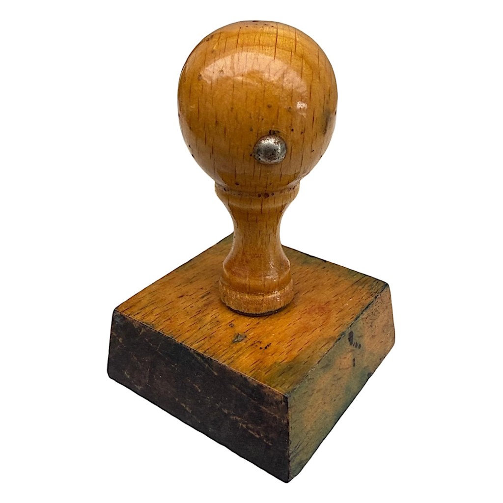 Original WWII German army wooden stamp