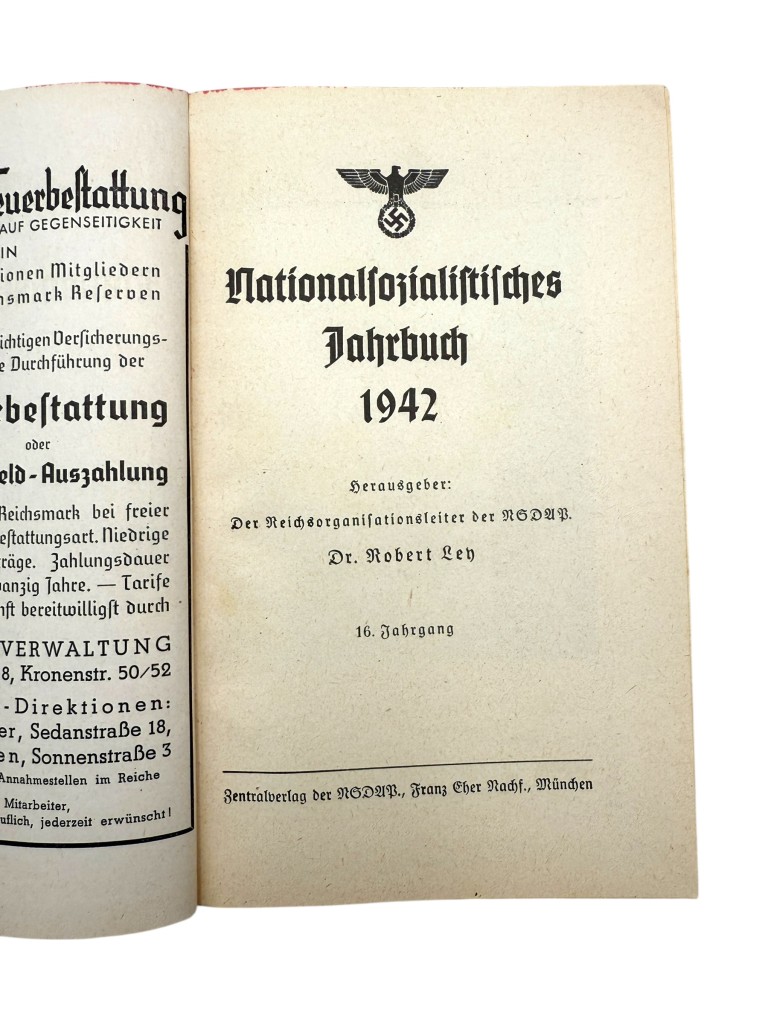Original WWII German NSDAP Nationalsozialistisches Jahrbuch 1942