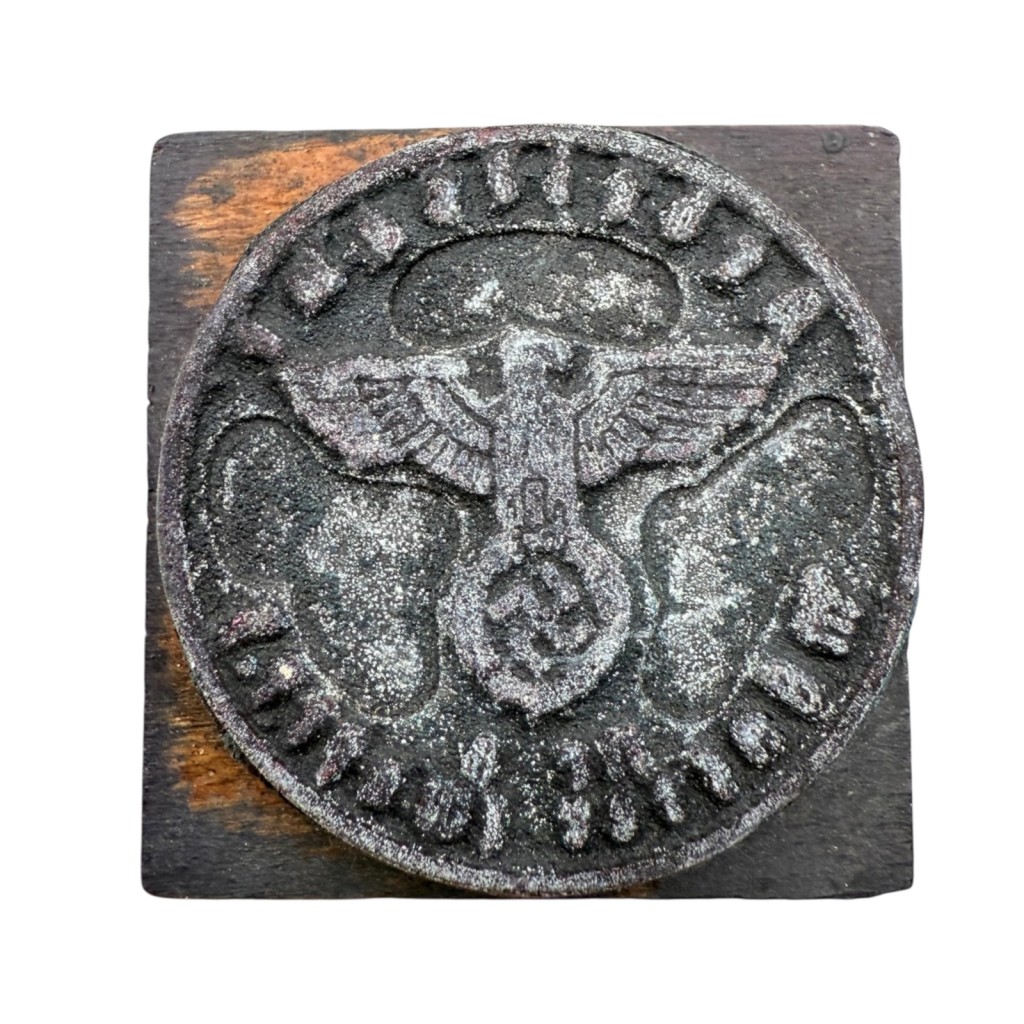 Original WWII German army wooden stamp