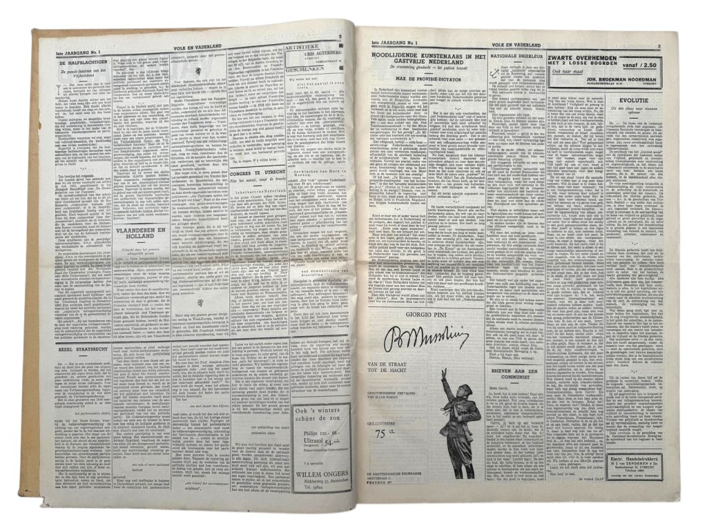 Original 1933 Dutch NSB bound volume of Volk en Vaderland newspaper - Image 6