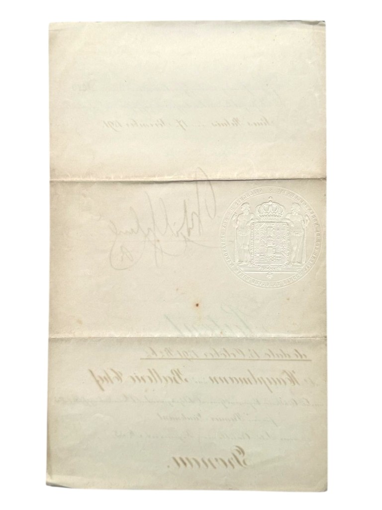 Original 1891 Prussian military certificate – hand-signed by Kaiser Wilhelm II - Image 8