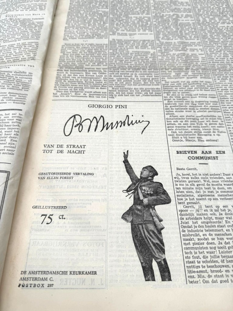 Original 1933 Dutch NSB bound volume of Volk en Vaderland newspaper - Image 7