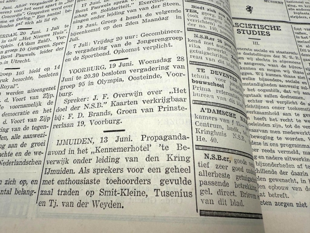 Original 1933 Dutch NSB bound volume of Volk en Vaderland newspaper - Image 10