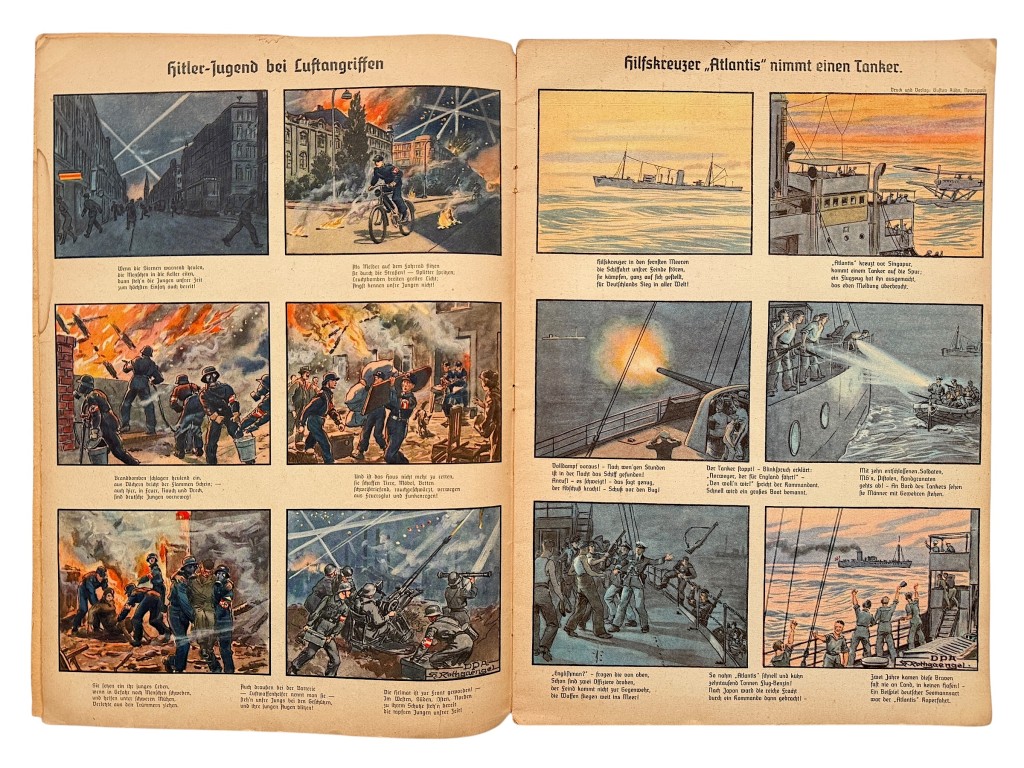 Original WWII German book 'Bilderbogen vom Kriege' - Image 4