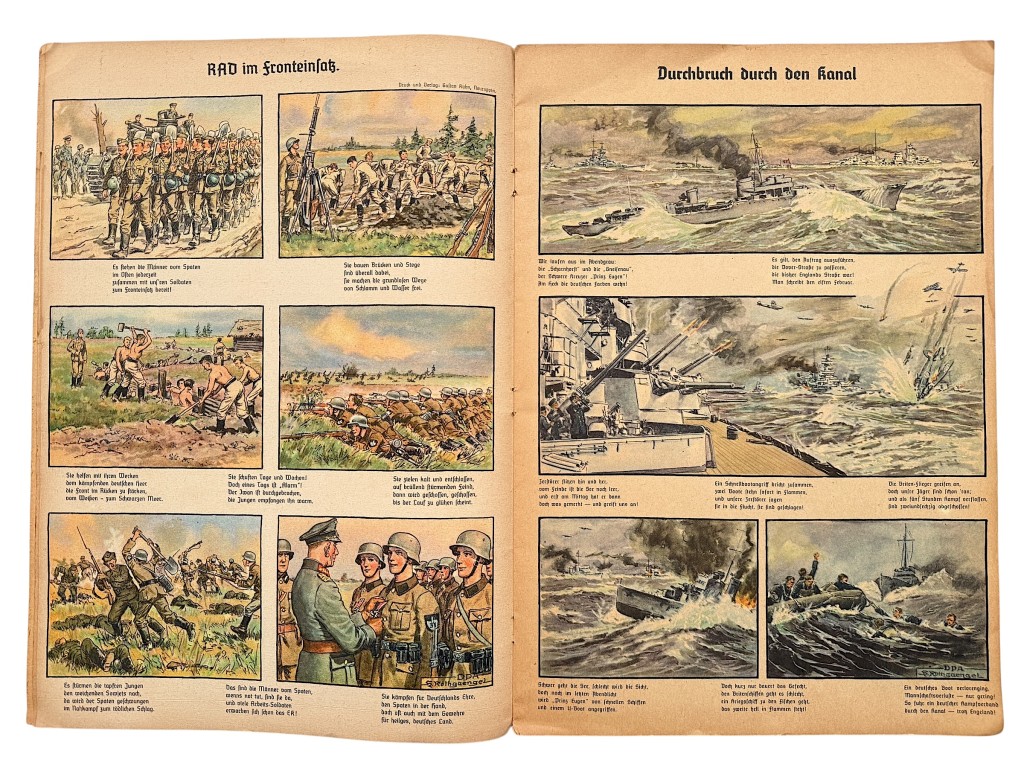 Original WWII German book 'Bilderbogen vom Kriege' - Image 12