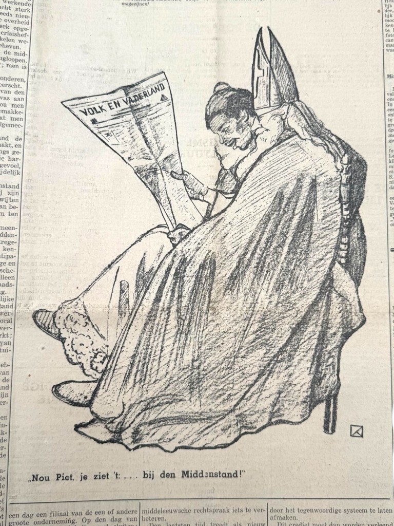 Original 1933 Dutch NSB bound volume of Volk en Vaderland newspaper - Image 16