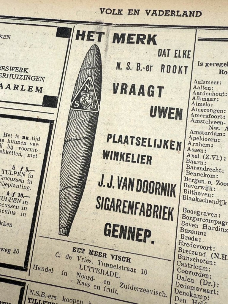 Original 1933 Dutch NSB bound volume of Volk en Vaderland newspaper - Image 17