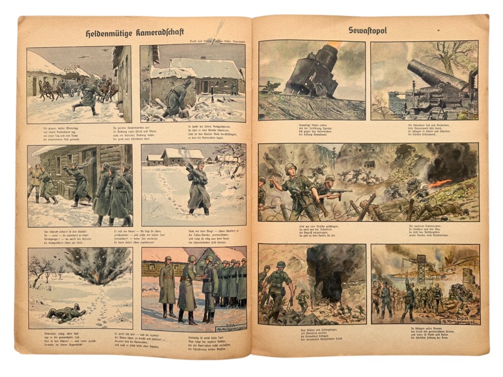 Original WWII German book 'Bilderbogen vom Kriege' - Image 9