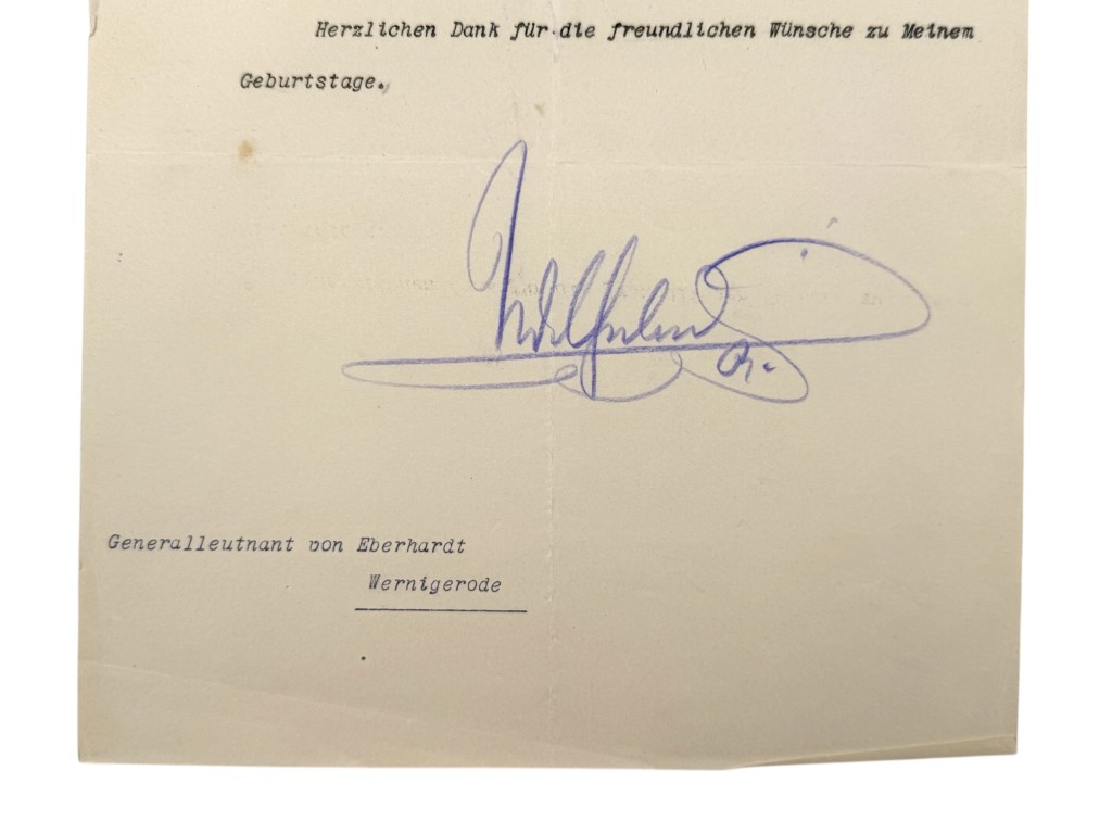 Originele handgesigneerde brief van Kaiser Wilhelm II uit Huis Doorn 1928, zeldzaam keizerlijk verzamelstuk
