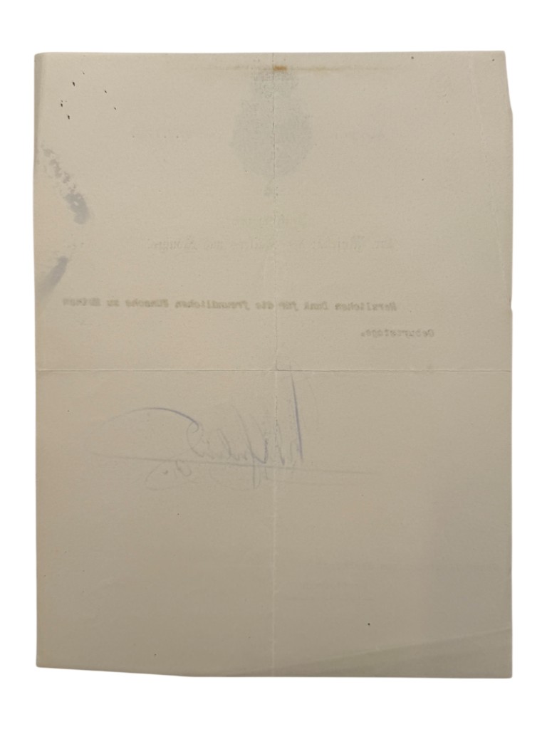 Original 1928 Kaiser Wilhelm II hand signed letter – Huis Doorn - Image 6