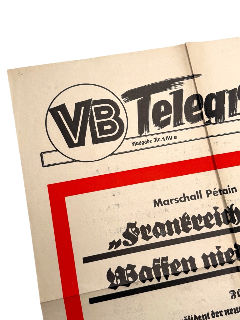 Original WWII German poster 'France must lay down its arms'