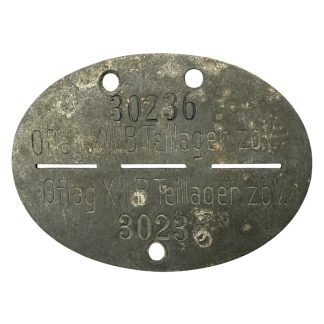 Original WWII German prisoner-of-war identification tag Oflag XIIIB