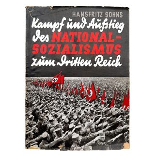 Rare 1933 Nazi propaganda photo book Kampf und Aufstieg des Nationalsozialismus by Hansfritz Sohns, original Third Reich cover.
