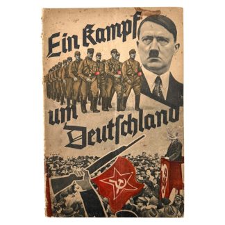 Original 1933 German propaganda brochure Ein Kampf um Deutschland, early Third Reich publication with illustrations and anti-communist content, historical Nazi-era pamphlet for WWII and interwar collectors.