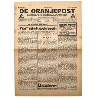 Original 1935 Dutch NSB local newspaper 'De Oranjepost' Gelderland and Overijssel - militaria - verzamelobject