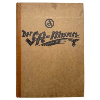 Complete bound annual volume of Der SA-Mann newspaper from 1936, preserved in its original contemporary binding with light brown boards and linen spine. Rare German interwar historical newspaper featuring political and ideological articles, domestic and international coverage, full-page black-and-white photography, propaganda imagery, illustrations, cartoons, and extensive period advertisements. Authentic archival collector’s item from 1930s Germany, highly sought after by collectors of historical newspapers, interwar and WWII-era ephemera, political history, and museum or research collections.