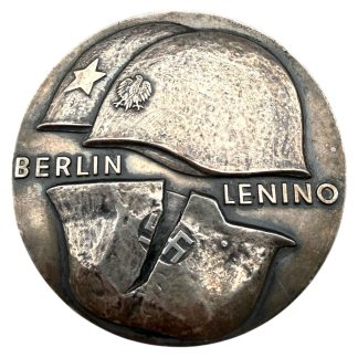 Polski medal pamiątkowy 1945–1970, XXV rocznica zwycięstwa nad Niemcami hitlerowskimi, Berlin Lenino, medal propagandowy z okresu zimnej wojny, kolekcjonerski.