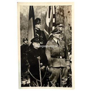 Original WWII Dutch NSB photo Anton Mussert and Hanns Albin Rauter at the Grebbeberg