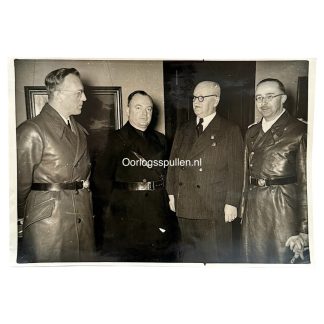 Original WWII Dutch photo Heinrich Himmler, Seyss-Inquart and Anton Mussert